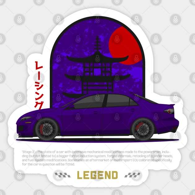 Tuner Purple 6 MPS JDM Sticker by GoldenTuners